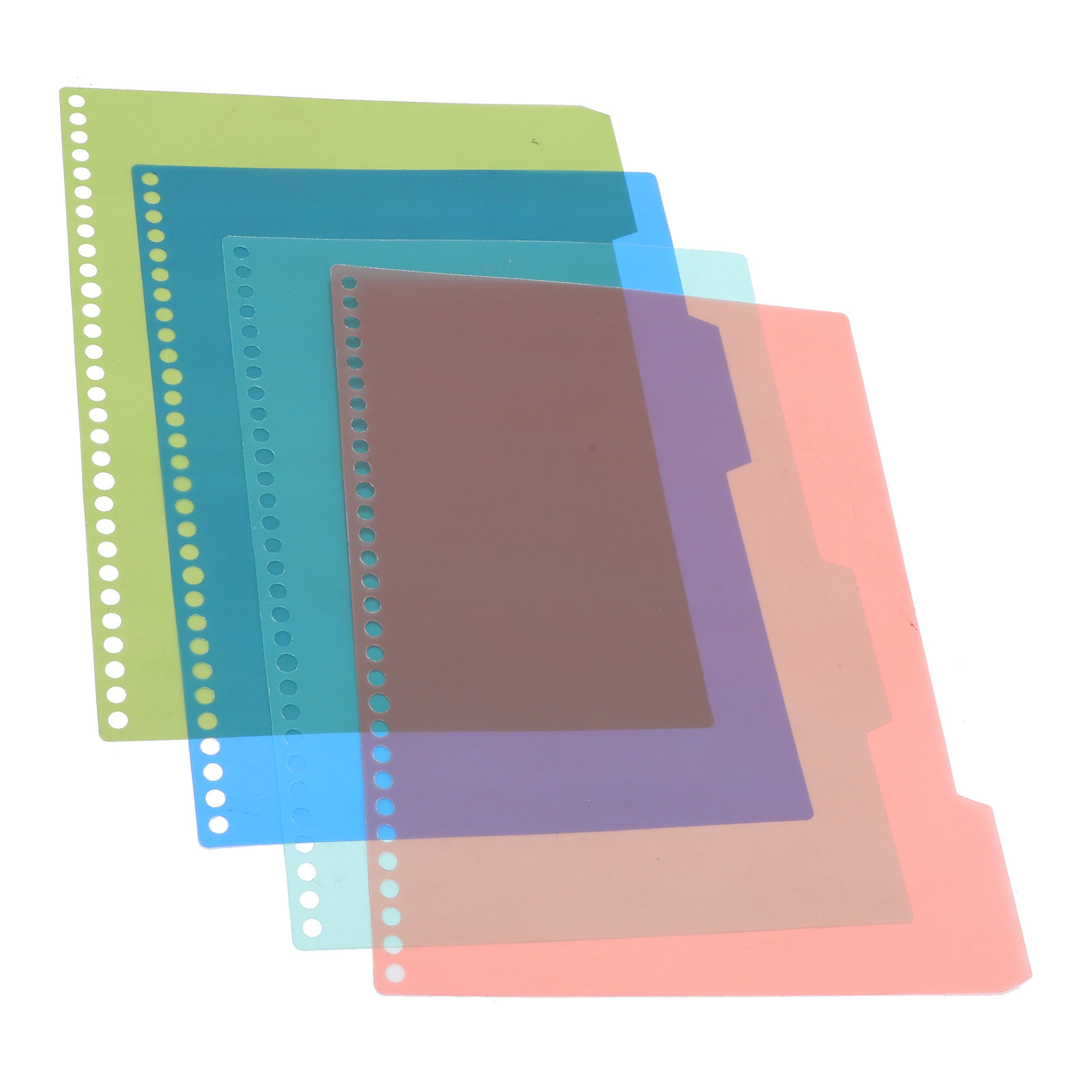 Tab Divider A4 - 4 zestawy plastikowych przekładek indeksujących do