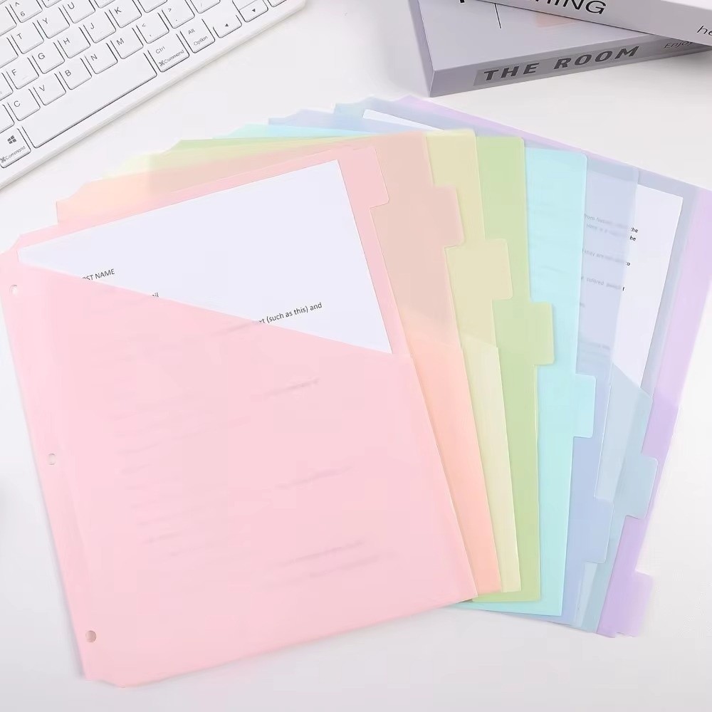Tab Divider A4 - Wytrzymałe przegródki do segregatorów, plastikowe, z