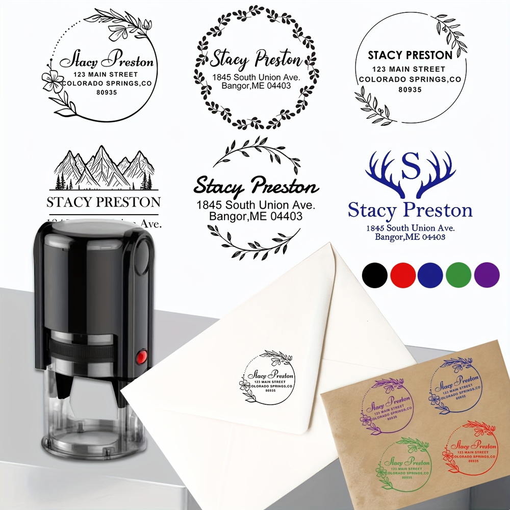 Rubber Date Stamp - Personalizowany stempel samotuszujący z własnym imieniem,