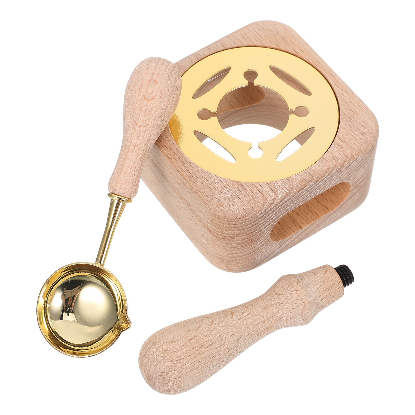Wax Seal Stamp Set - 1 zestaw pieczątek do wosku, naturalny