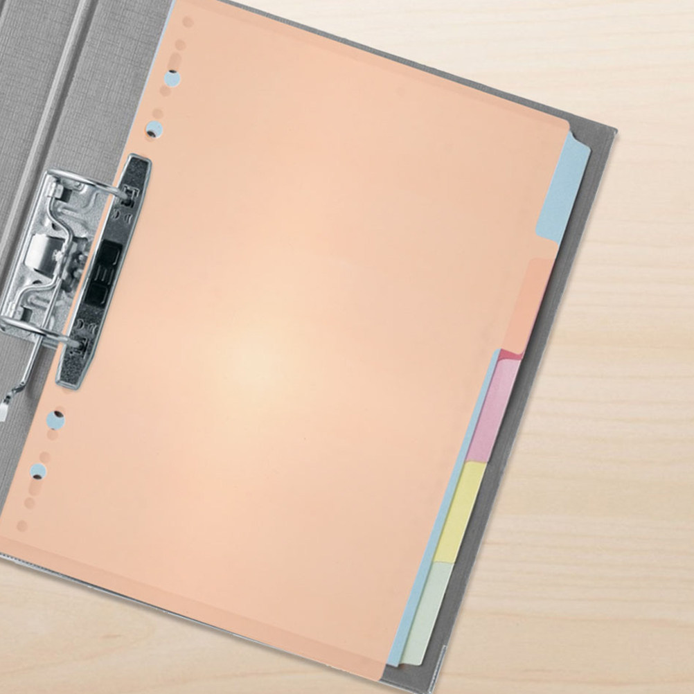Tab Divider A4 - 1 zestaw przekładek do segregatora, plastikowe,