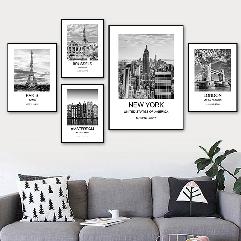 Ink Blotter Paper - Miasto plakat nowy jork londyn paryż
