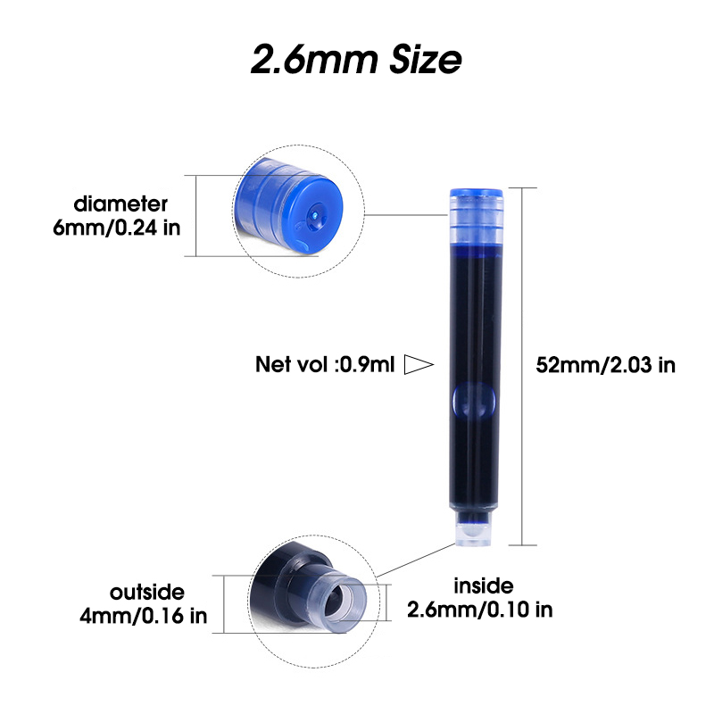 50 szt. Wkłady do pióra wieczn – Fountain Pen Bottled Ink recenzja i cena
